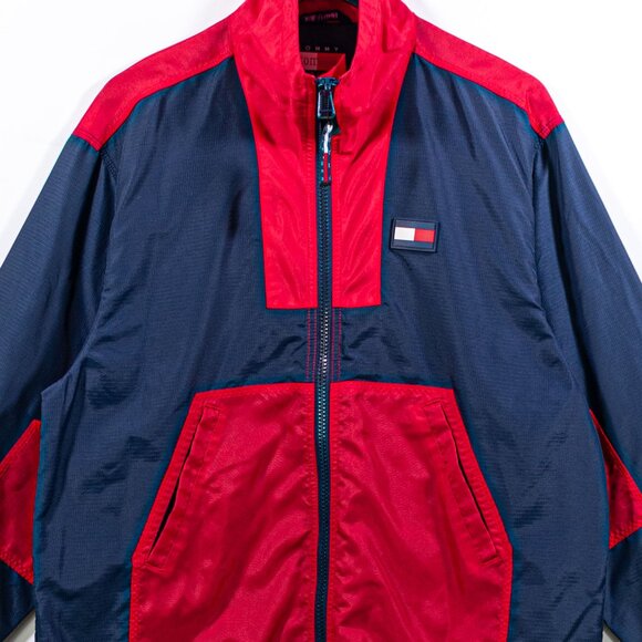 Tommy Hilfiger Flag Colorblock Windbreaker Jacket Large VTG Y2K Streetwear - Picture 9 of 12